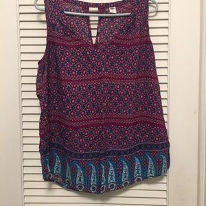 Purple and teal tank top